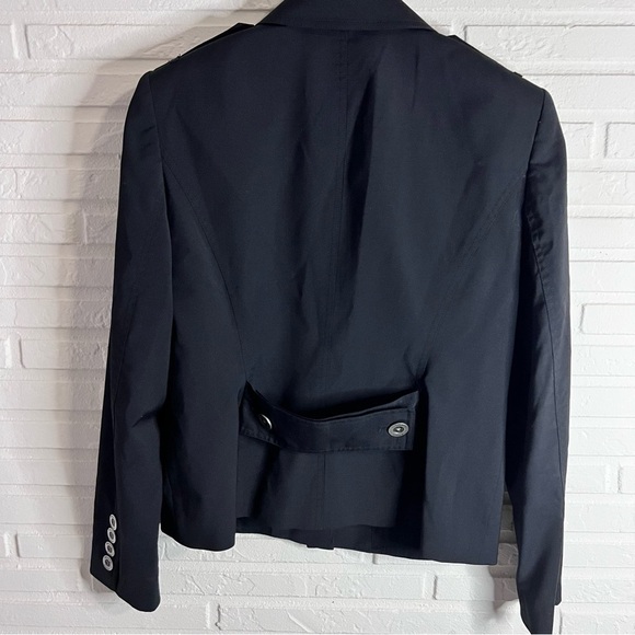 Michael Michael Kors Black Wool Blend Button Up Sports Blazer, Women’s Size 10 - Picture 4 of 9